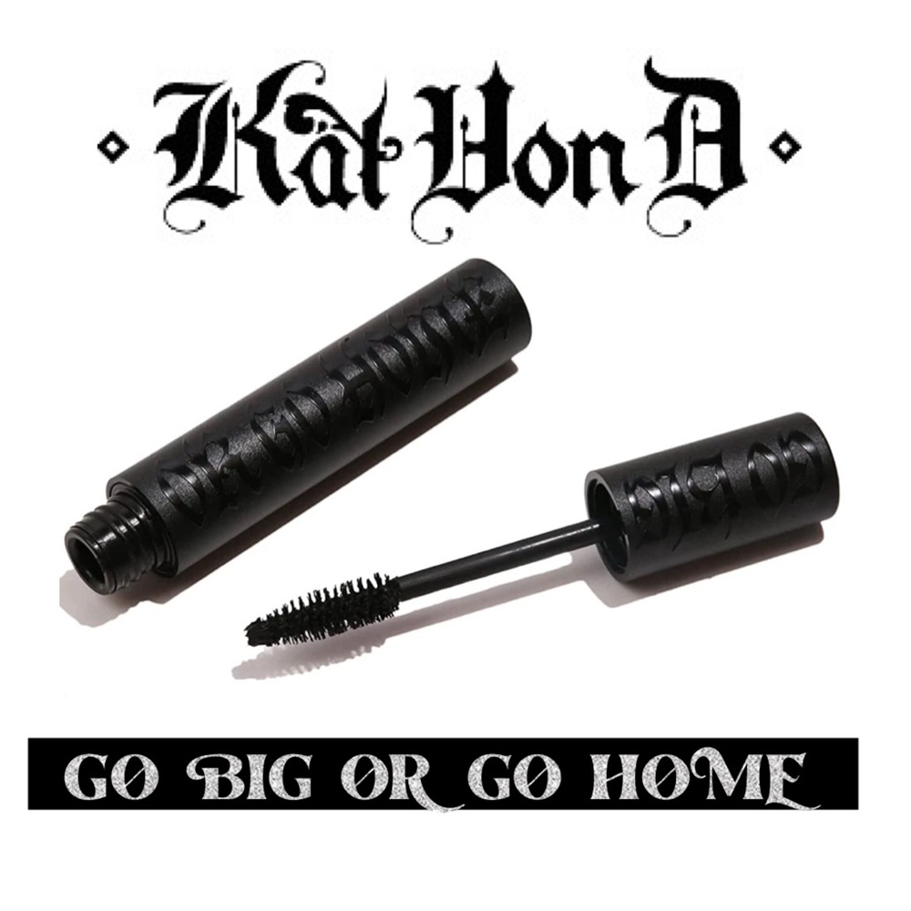 KVD KAT VON D GO BIG OR GO HOME VEGAN VOLUMIZING MASCARA TROOPER BLACK. NIB